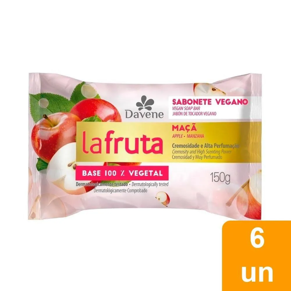 SABONETE LA FLORE MAçã 150G - EMBALAGEM COM 6 UNIDADES