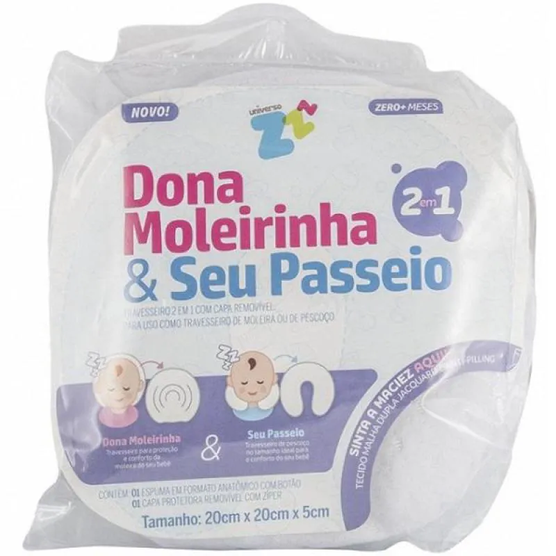 TRAVESSEIRO SUPORTE DONA MOLEIRINHA + SEU PASSEIO PARA BEBE