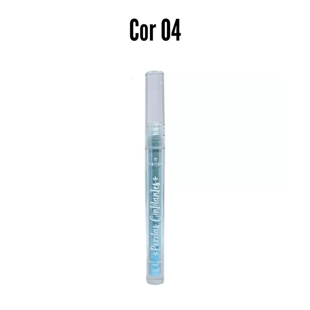 SOMBRA LíQUIDA PéROLAS CINTILANTES MIA MAKE COR 04 Azul Cintilante