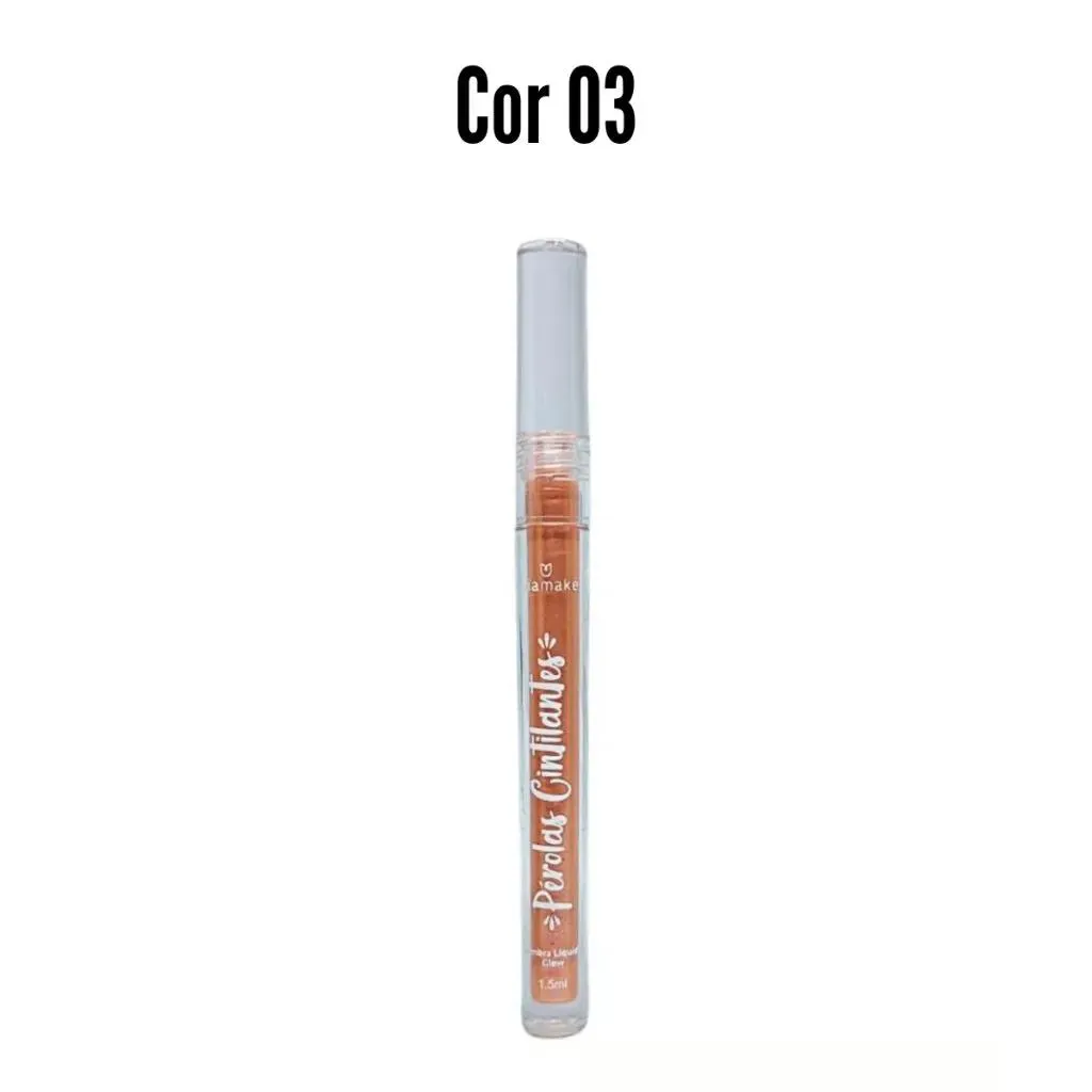 SOMBRA LíQUIDA PéROLAS CINTILANTES MIA MAKE COR 03 Bronze