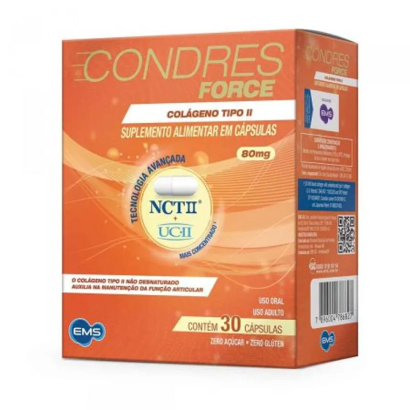 CONDRES FORCE TIPO II 80MG C/30 CáPSULAS - EMS