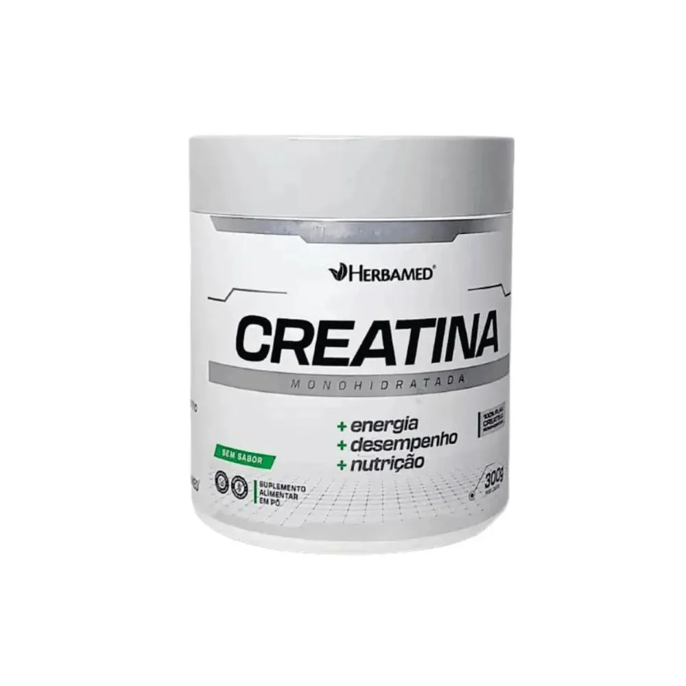 CREATINA MONOHIDRATADA PURA 100% 300G - HERBAMED