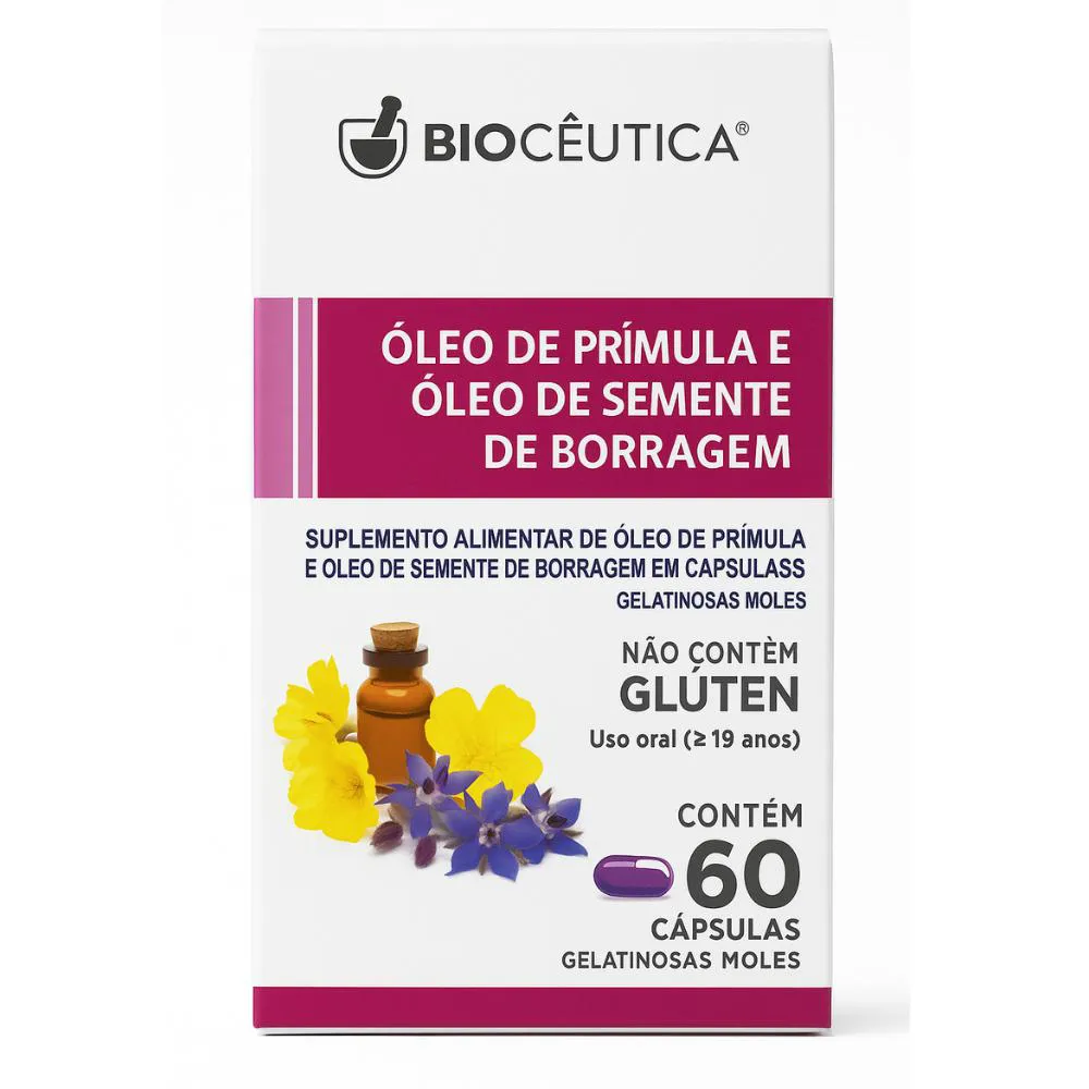ÓLEO DE PRíMULA E ÓLEO DE BORRAGEM C/60 CáPSULAS  - BIOCêUTICA