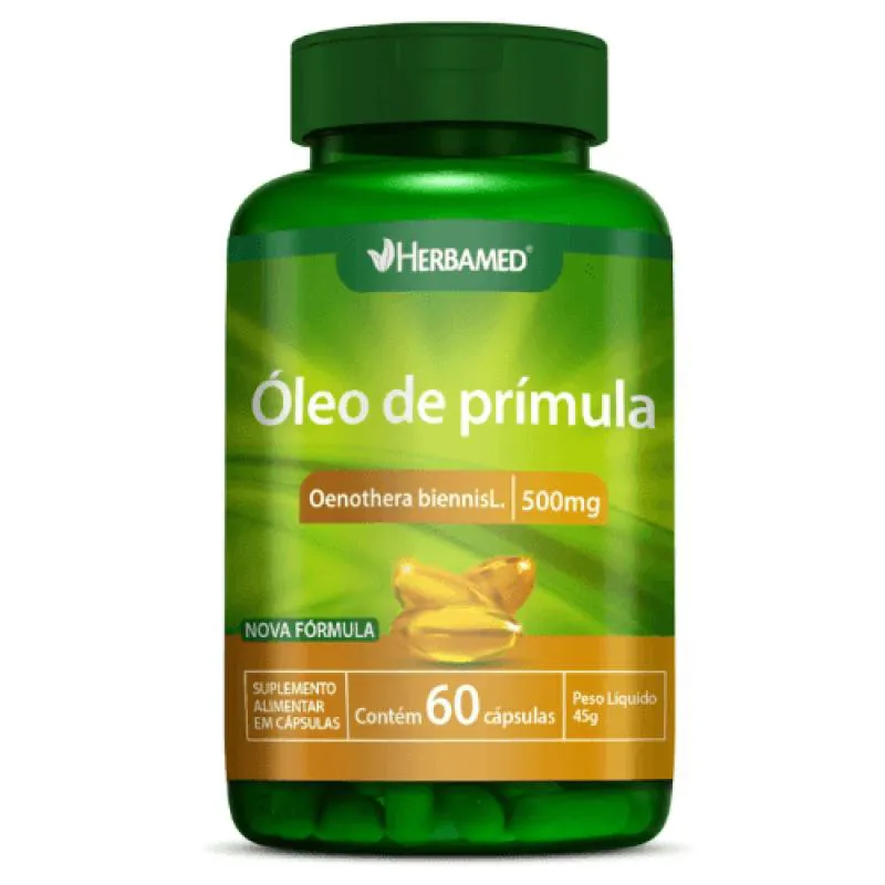 ÓLEO DE PRíMULA 500MG C/60 CáPSULAS - HERBAMED