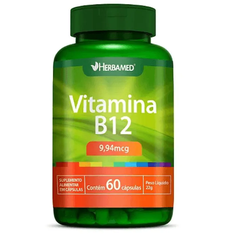VITAMINA B12 9,94MCG C/60 CáPSULAS - HERBAMED