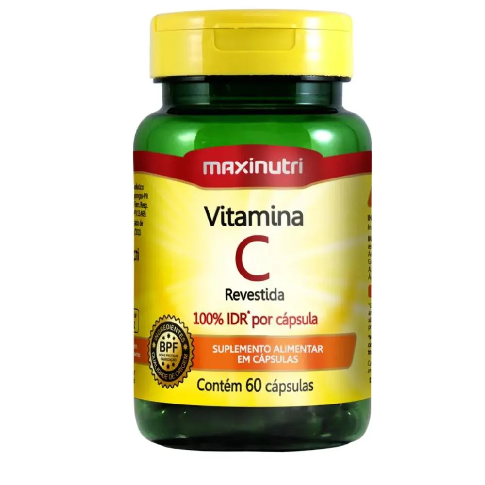 VITAMINA C 100% IDR C/60 CáPSULAS - MAXINUTRI