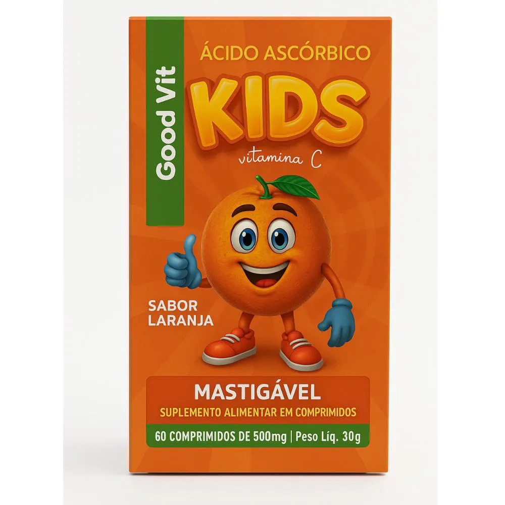 VITAMINA C MASTIGáVEL KIDS C/60 COMPRIMIDOS - GOOD VIT