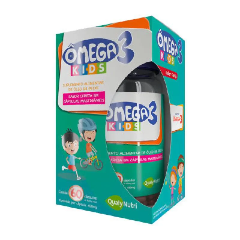 ÔMEGA 3 KIDS 450MG C/60 CáPSULAS - QUALY NUTRI