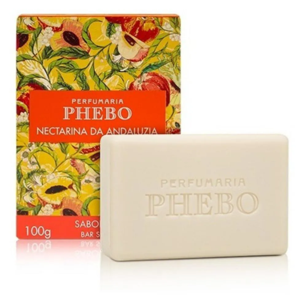 SABONETE EM BARRA CREMOSO NECTARINA DA ANDALUZIA PHEBO 100 G