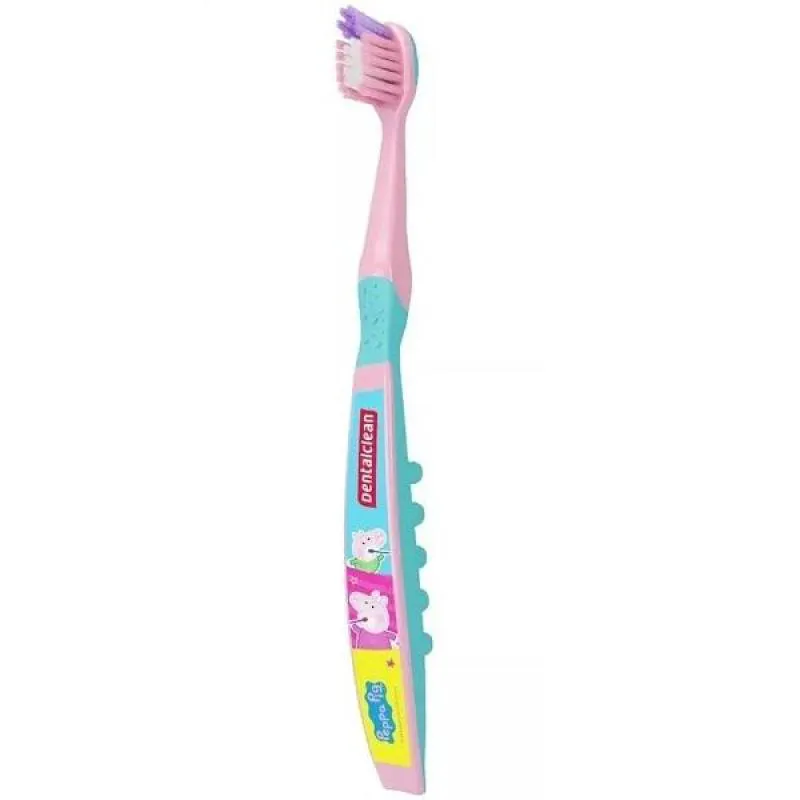ESCOVA DENTAL INFANTIL MACIA COM ESTOJO DENTALCLEAN Rosa