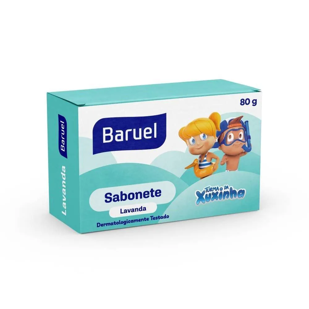 SABONETE TURMA XUXINHA LAVANDA 80G EMBALAGEM COM 12 UNIDADES