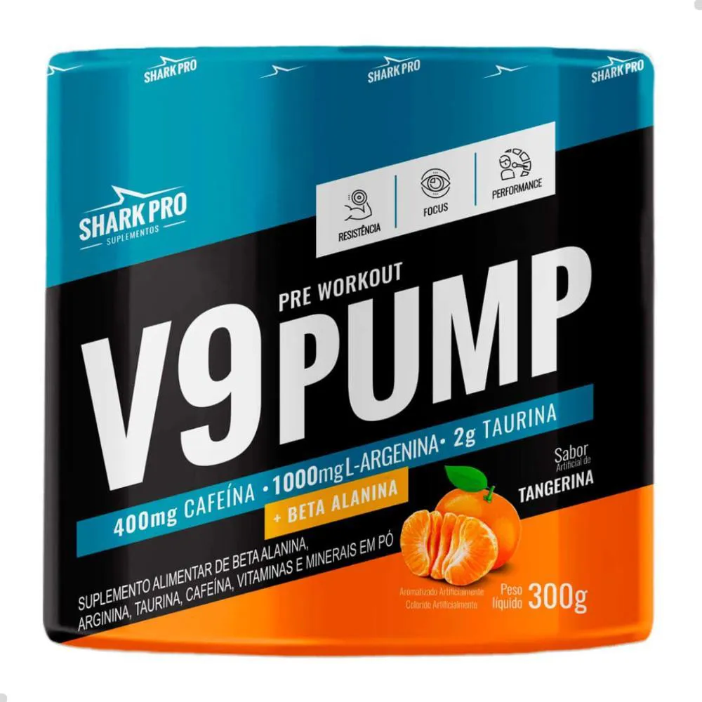 Pré-treino Shark Pro V9 Pump Tangerina 300g