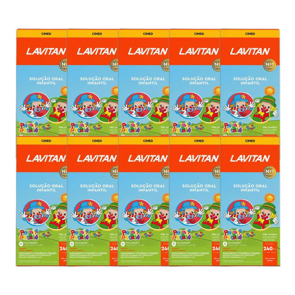 KIT 10X LAVITAN INFANTIL SABOR LARANJA 240ML - CIMED