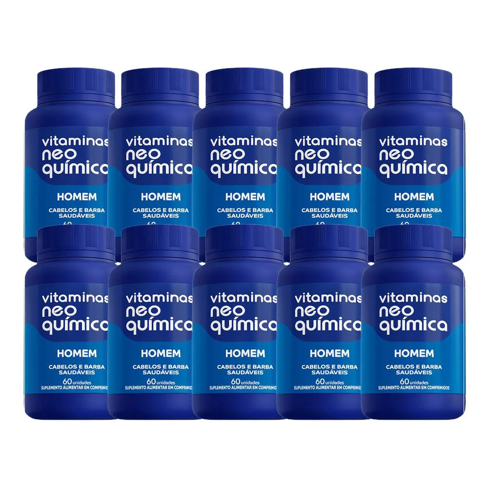 KIT 10X SUPLEMENTO ALIMENTAR HOMEM 60 CPR -  NEO QUIMICA