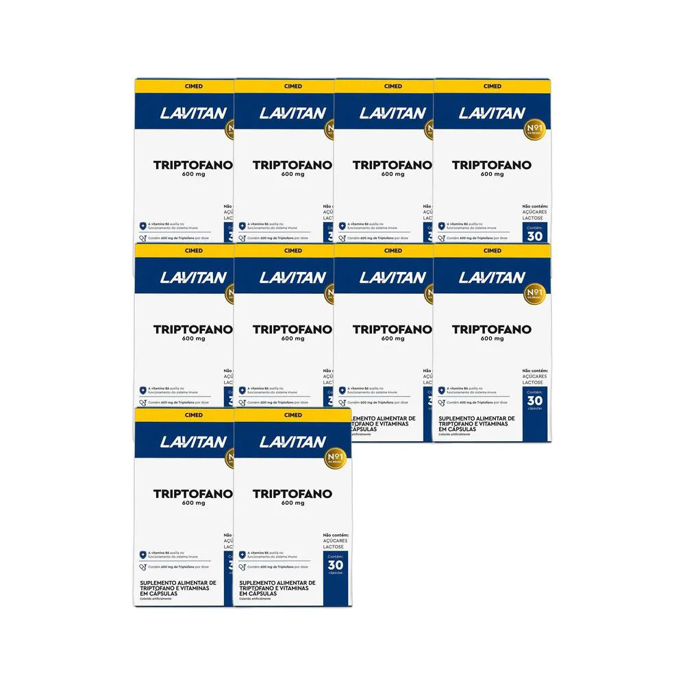 KIT 10X SUPLEMENTO LAVITAN TRIPTOFANO 30CPR - CIMED