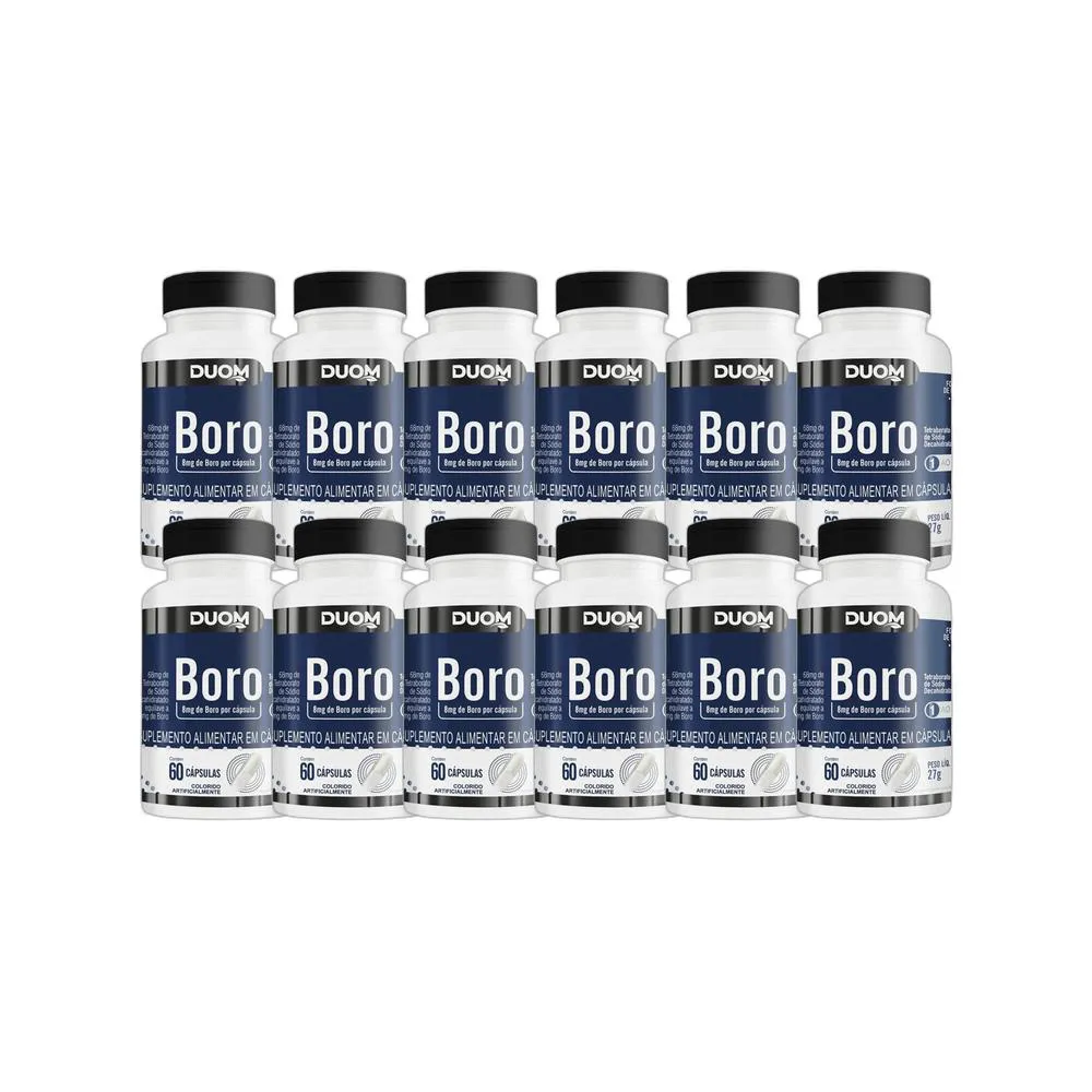 KIT 12X SUPLEMENTO ALIMENTAR BORO 60 CPS - DUOM