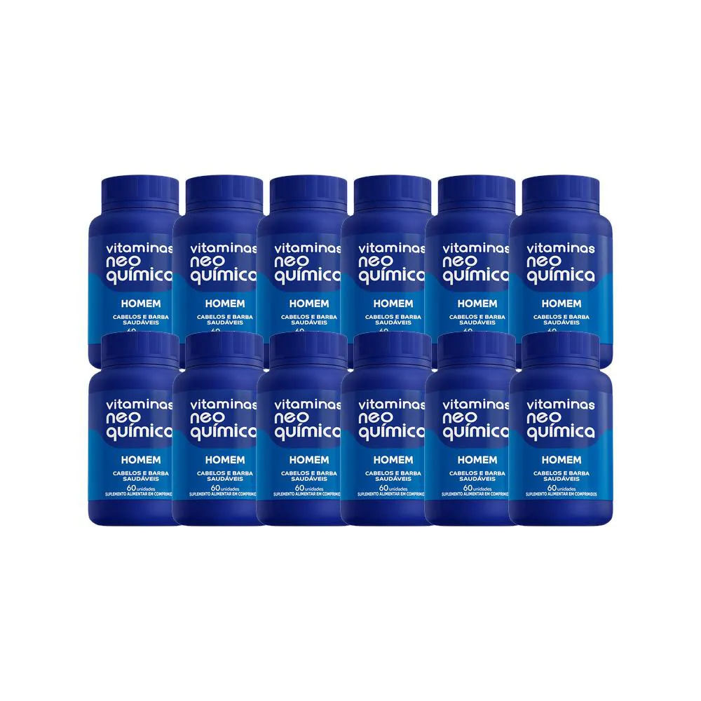 KIT 12X SUPLEMENTO ALIMENTAR HOMEM 60 CPR -  NEO QUIMICA