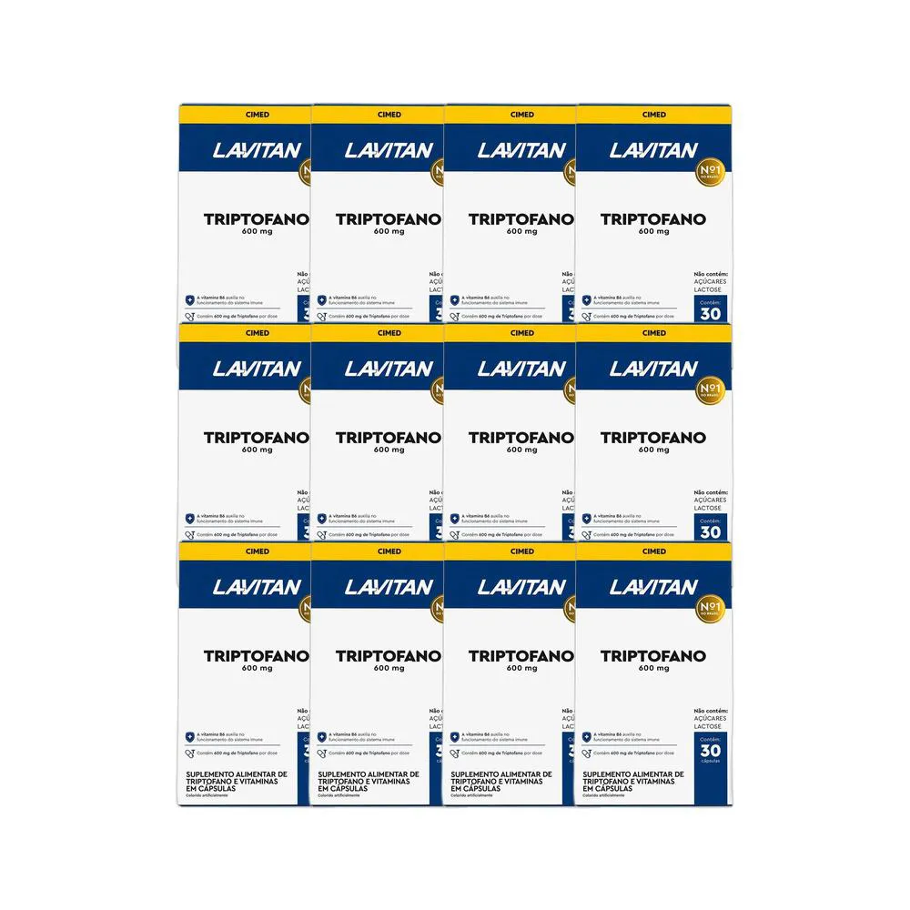 KIT 12X SUPLEMENTO LAVITAN TRIPTOFANO 30CPR - CIMED