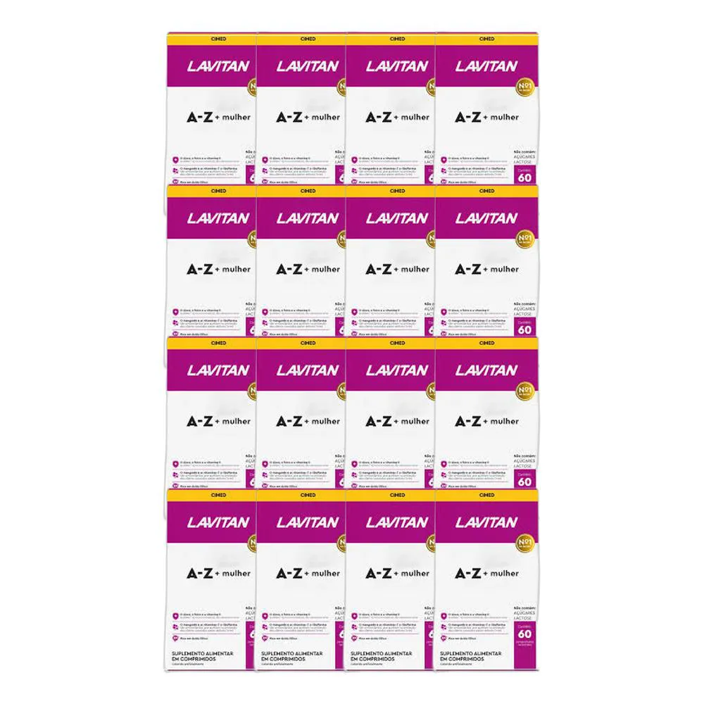 KIT 16X VITAMINA LAVITAN A-Z MULHER 60 COMPRIMIDOS - CIMED