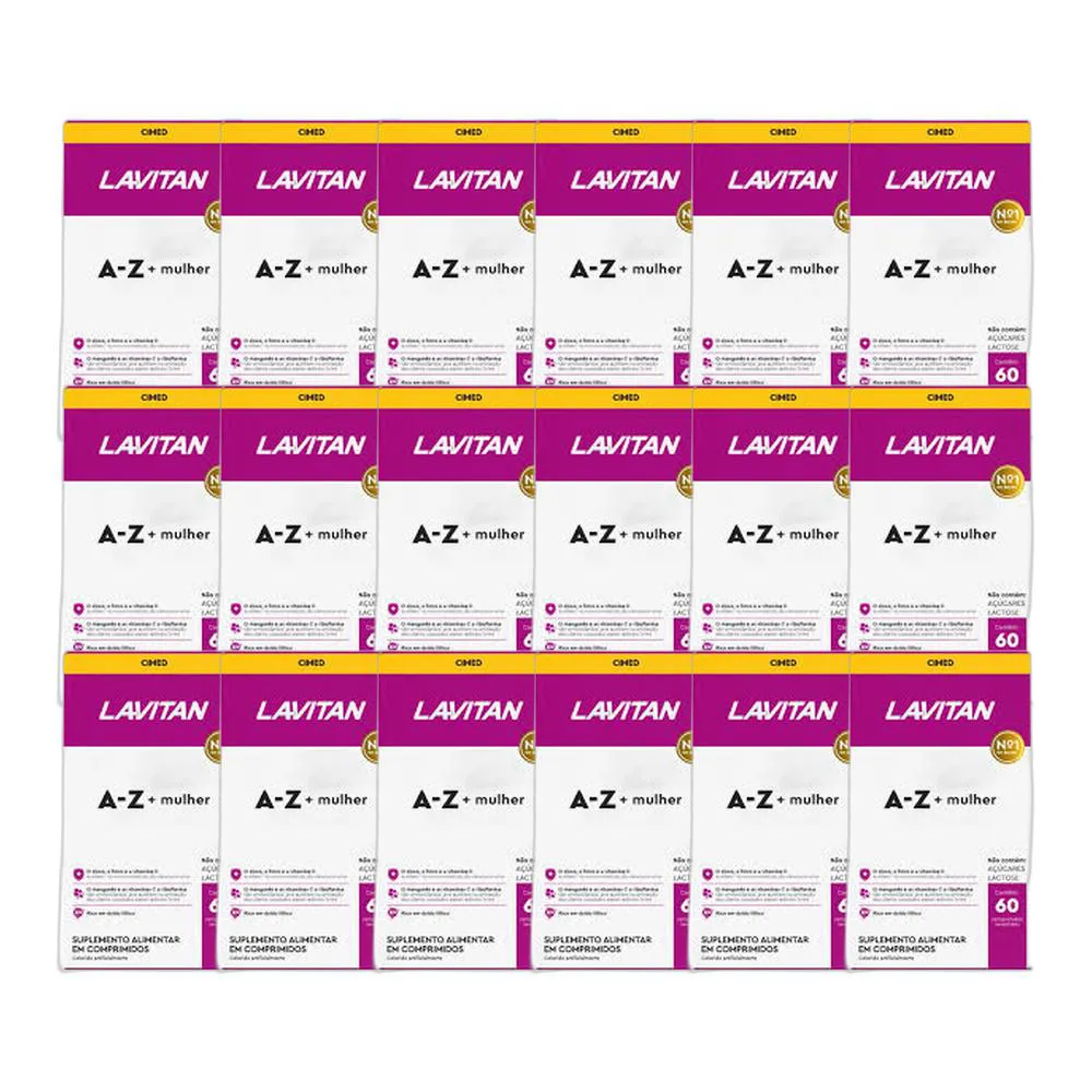 KIT 18X VITAMINA LAVITAN A-Z MULHER 60 COMPRIMIDOS - CIMED