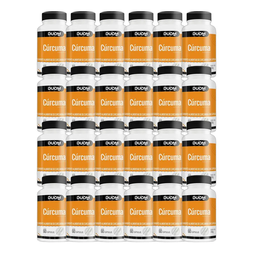 KIT 24X SUPLEMENTO ALIMENTAR CúRCUMA 60 CPS - DUOM