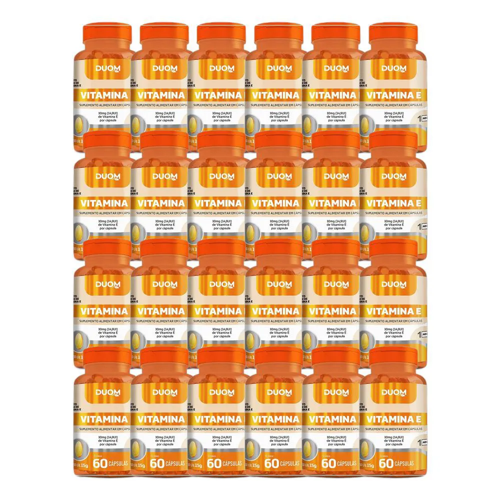 KIT 24X SUPLEMENTO ALIMENTAR VITAMINA E 60 CPS - DUOM