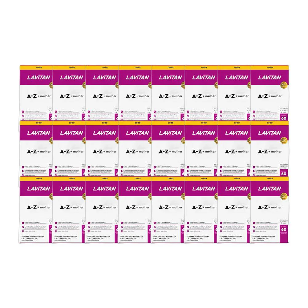 KIT 24X VITAMINA LAVITAN A-Z MULHER 60 COMPRIMIDOS - CIMED