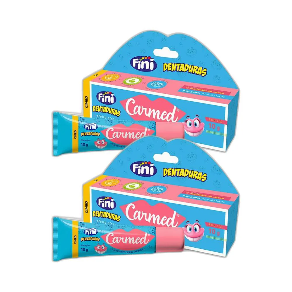 KIT 2X HIDRATANTE LABIAL CARMED FINI DENTADURA 10G - CIMED