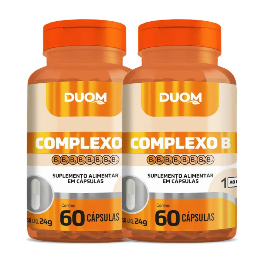 KIT 2X SUPLEMENTO ALIMENTAR COMPLEXO B 60 CPS - DUOM