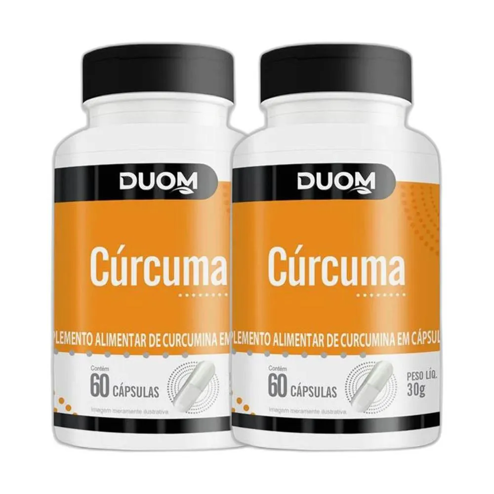 KIT 2X SUPLEMENTO ALIMENTAR CúRCUMA 60 CPS - DUOM
