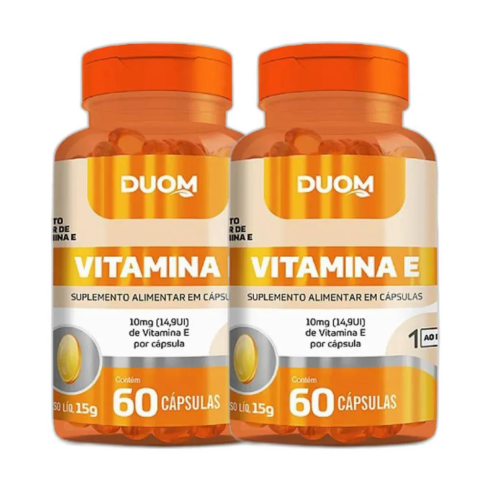 KIT 2X SUPLEMENTO ALIMENTAR VITAMINA E 60 CPS - DUOM