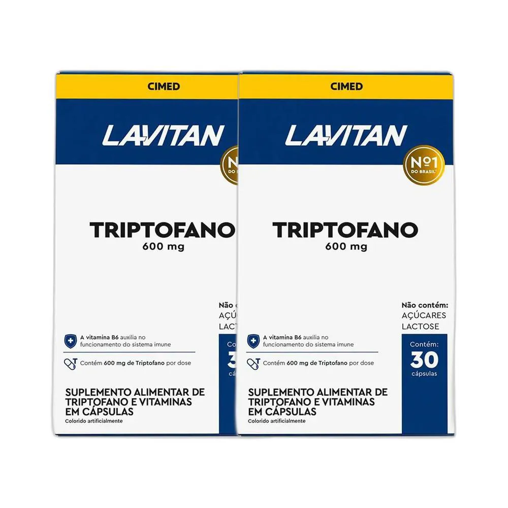 KIT 2X SUPLEMENTO LAVITAN TRIPTOFANO 30CPR - CIMED