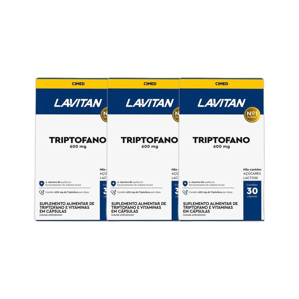 KIT 3X SUPLEMENTO LAVITAN TRIPTOFANO 30CPR - CIMED