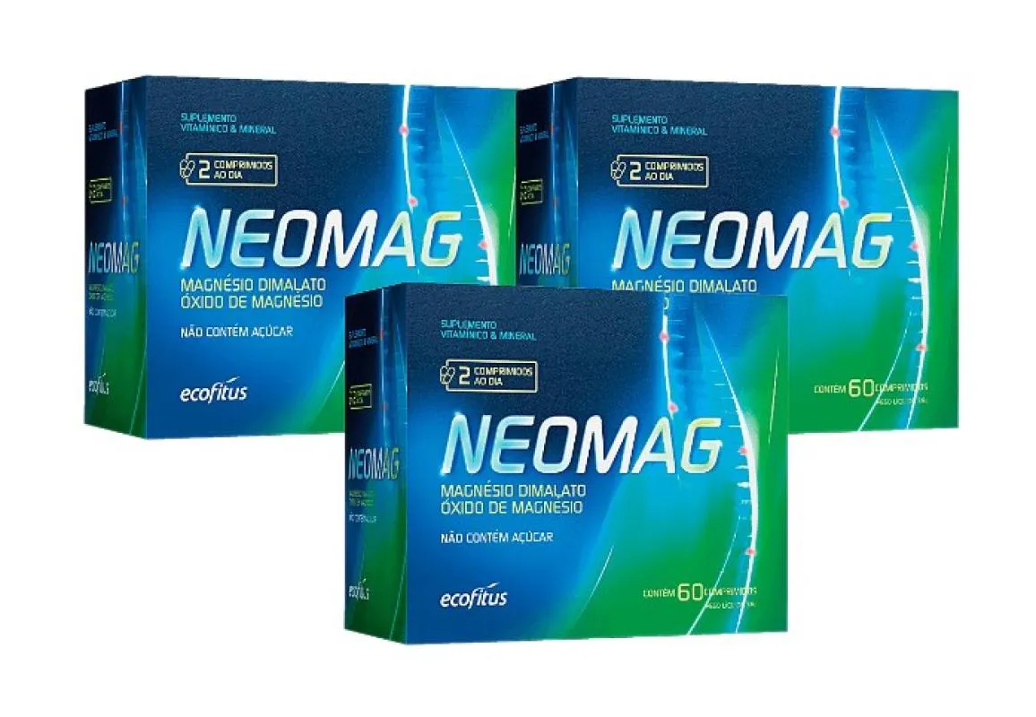 KIT 3X SUPLEMENTO NEOMAG 60 COMPRIMIDOS - ECOFITUS