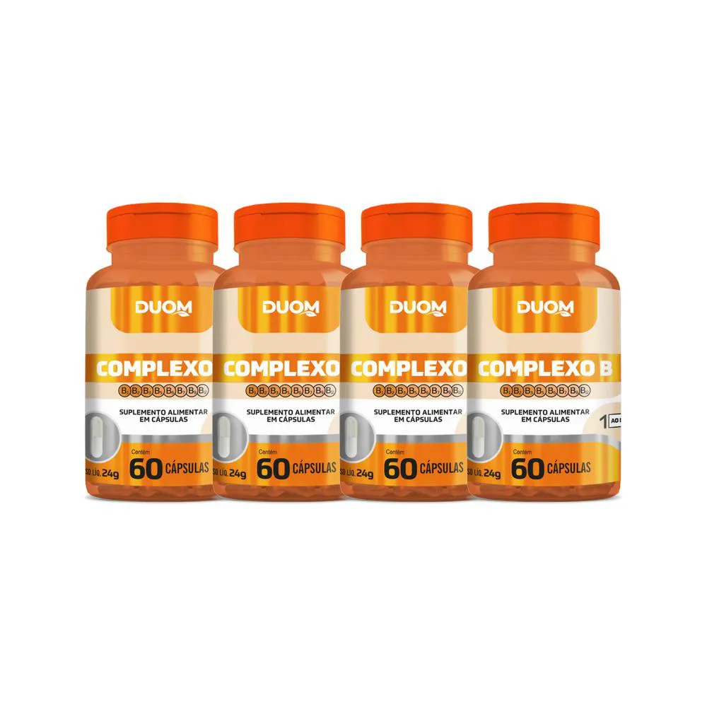 KIT 4X SUPLEMENTO ALIMENTAR COMPLEXO B 60 CPS - DUOM