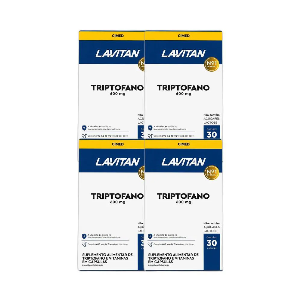 KIT 4X SUPLEMENTO LAVITAN TRIPTOFANO 30CPR - CIMED