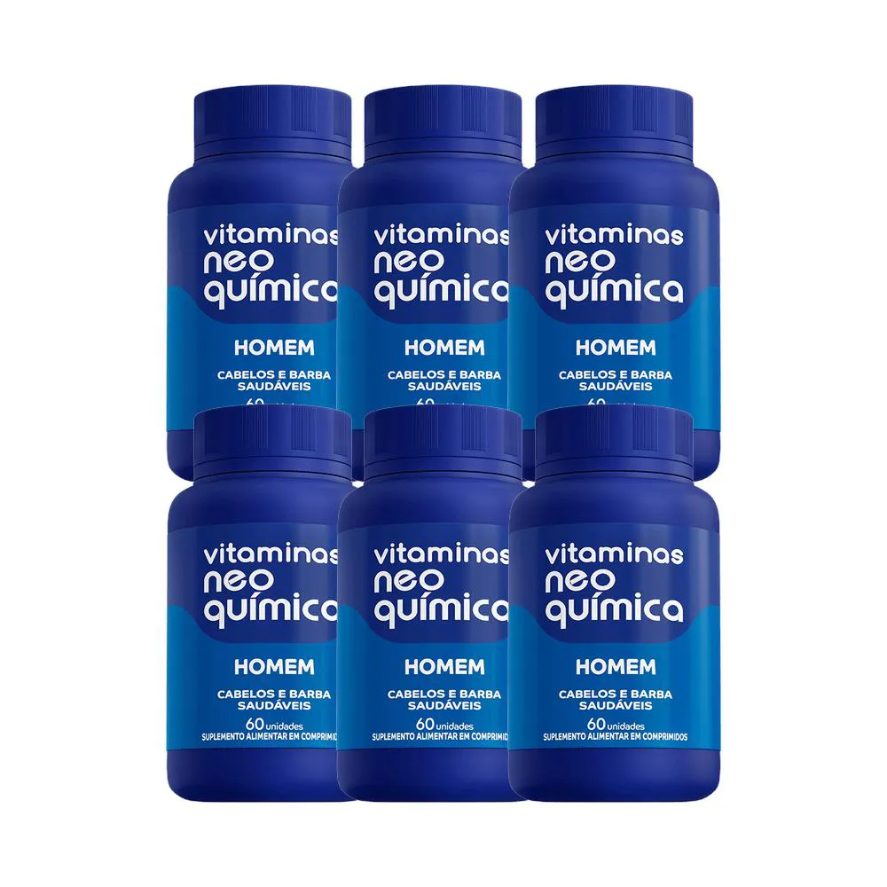 KIT 6X SUPLEMENTO ALIMENTAR HOMEM 60 CPR -  NEO QUIMICA