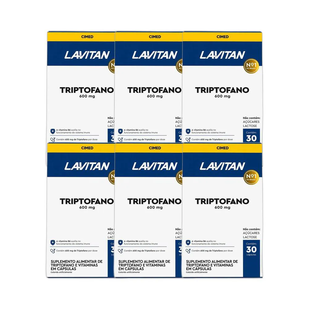 KIT 6X SUPLEMENTO LAVITAN TRIPTOFANO 30CPR - CIMED