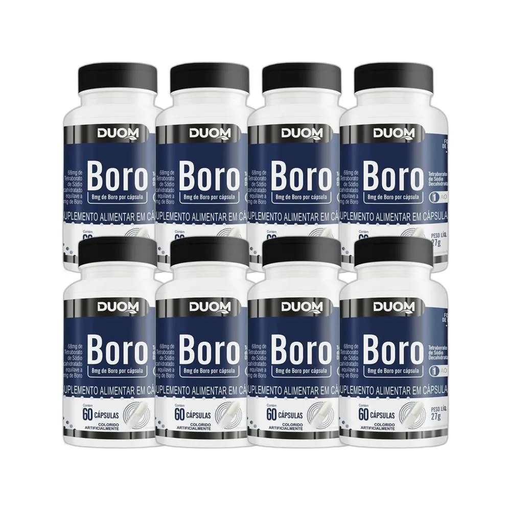 KIT 8X SUPLEMENTO ALIMENTAR BORO 60 CPS - DUOM