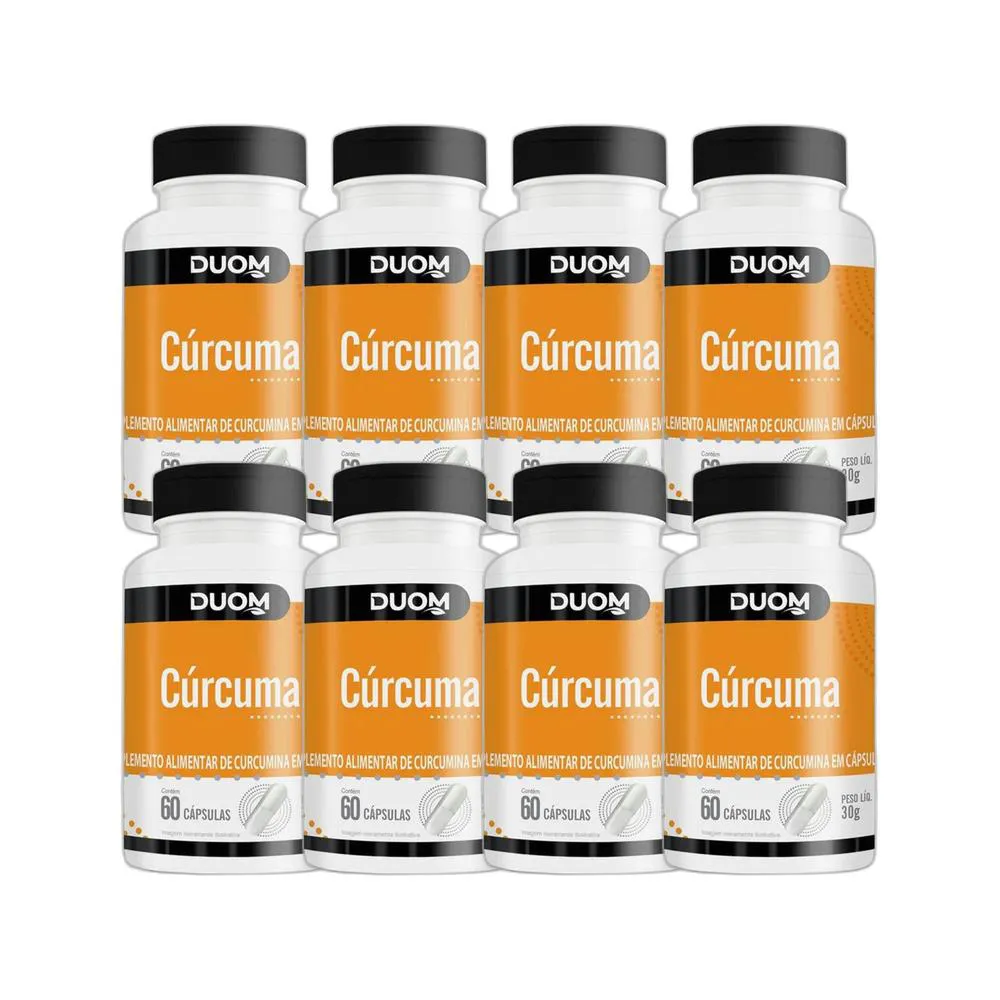 KIT 8X SUPLEMENTO ALIMENTAR CúRCUMA 60 CPS - DUOM