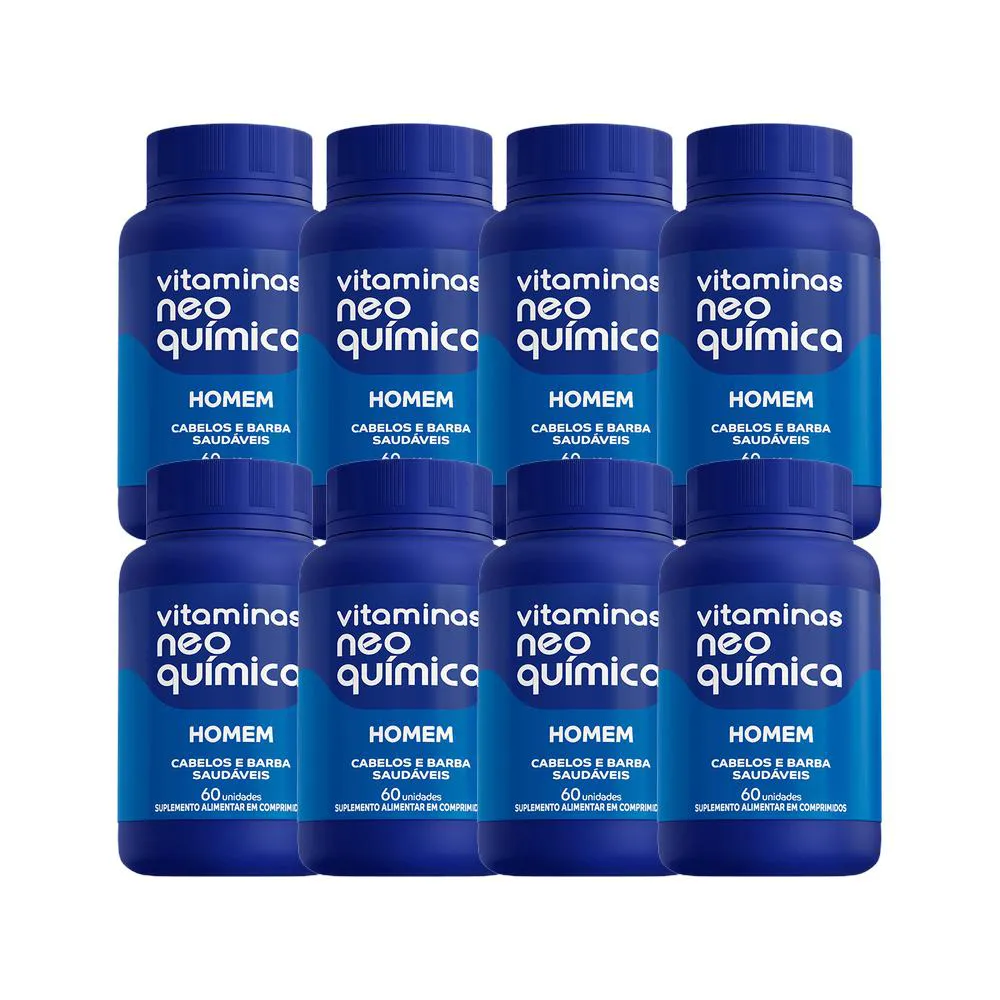 KIT 8X SUPLEMENTO ALIMENTAR HOMEM 60 CPR -  NEO QUIMICA