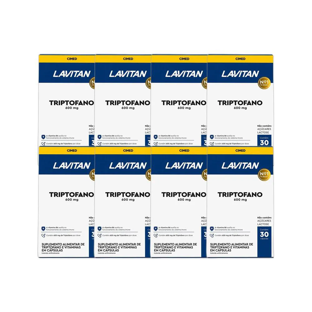 KIT 8X SUPLEMENTO LAVITAN TRIPTOFANO 30CPR - CIMED