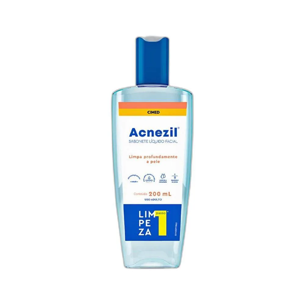 SABONETE LIQUIDO FACIAL ACNEZIL 200ML - CIMED