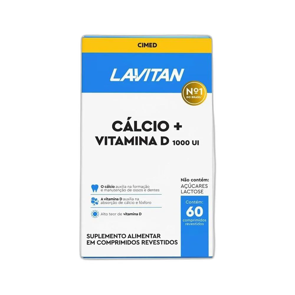 SUPLEMENTO ALIMENTAR CALCIO + VITAMINA D 1000 UI - CIMED