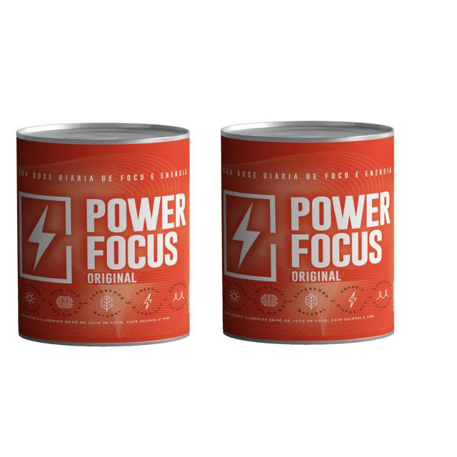 KIT COM 2X POWER FOCUS CACAU ORIGINAL 220G CADA - POWER FOCUS