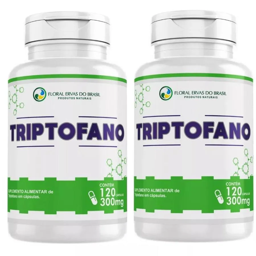 KIT COM 2X TRIPTOFANO 300MG 120 CáPSULAS CADA - FLORAL ERVAS