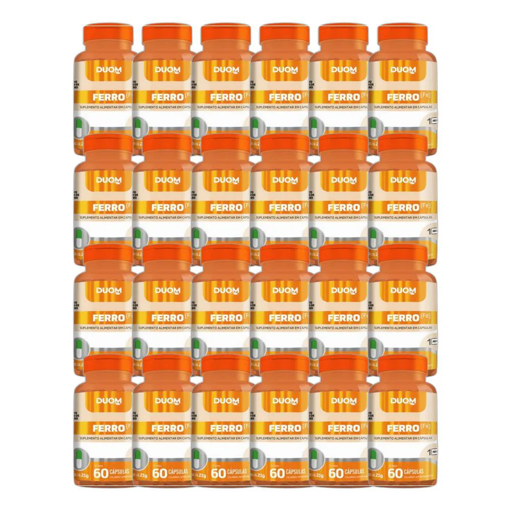 KIT 24X SUPLEMENTO ALIMENTAR FERRO 60 CPS - DUOM