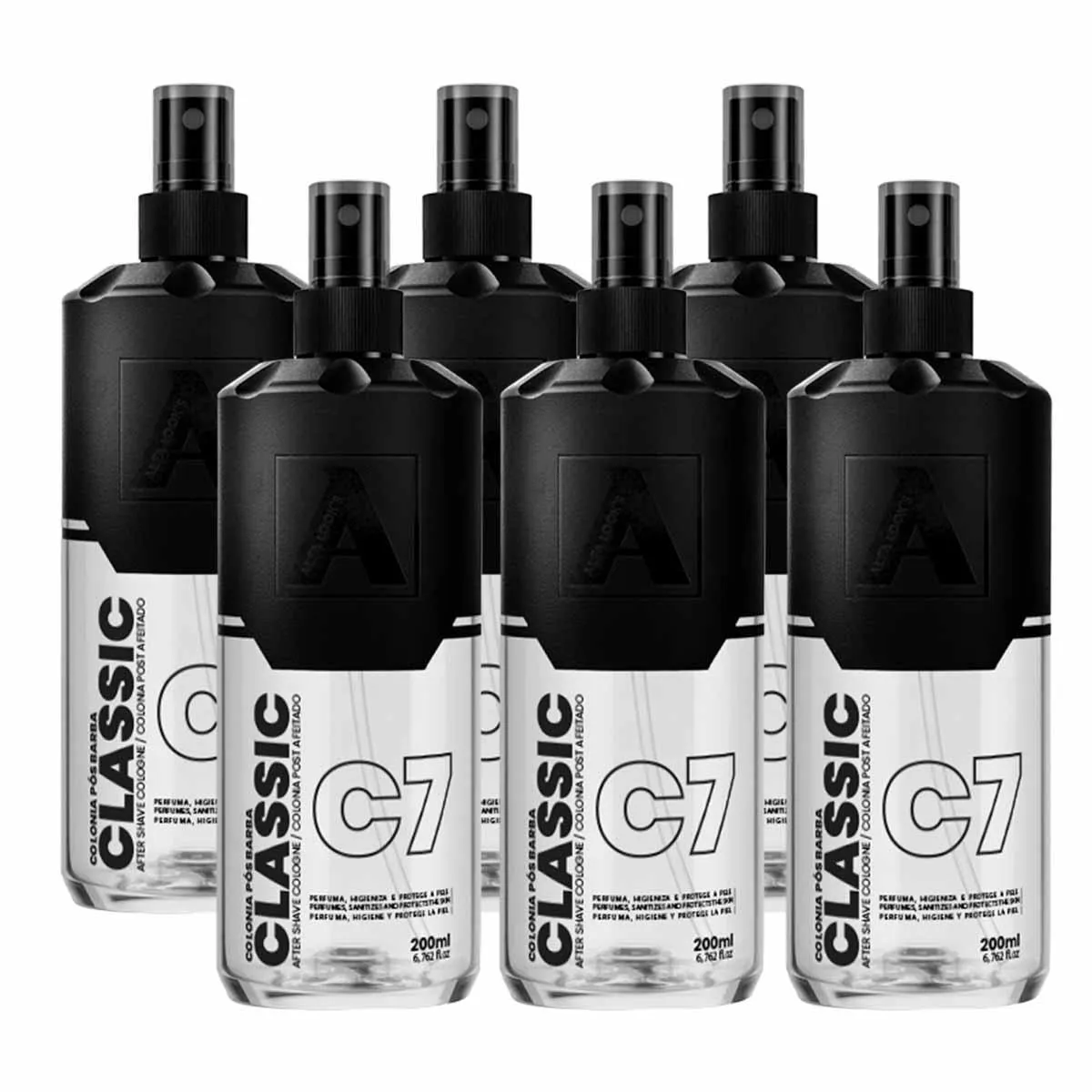 KIT 6X LOçãO PóS BARBA CLASSIC C7 200ML ALFA LOOK`S
