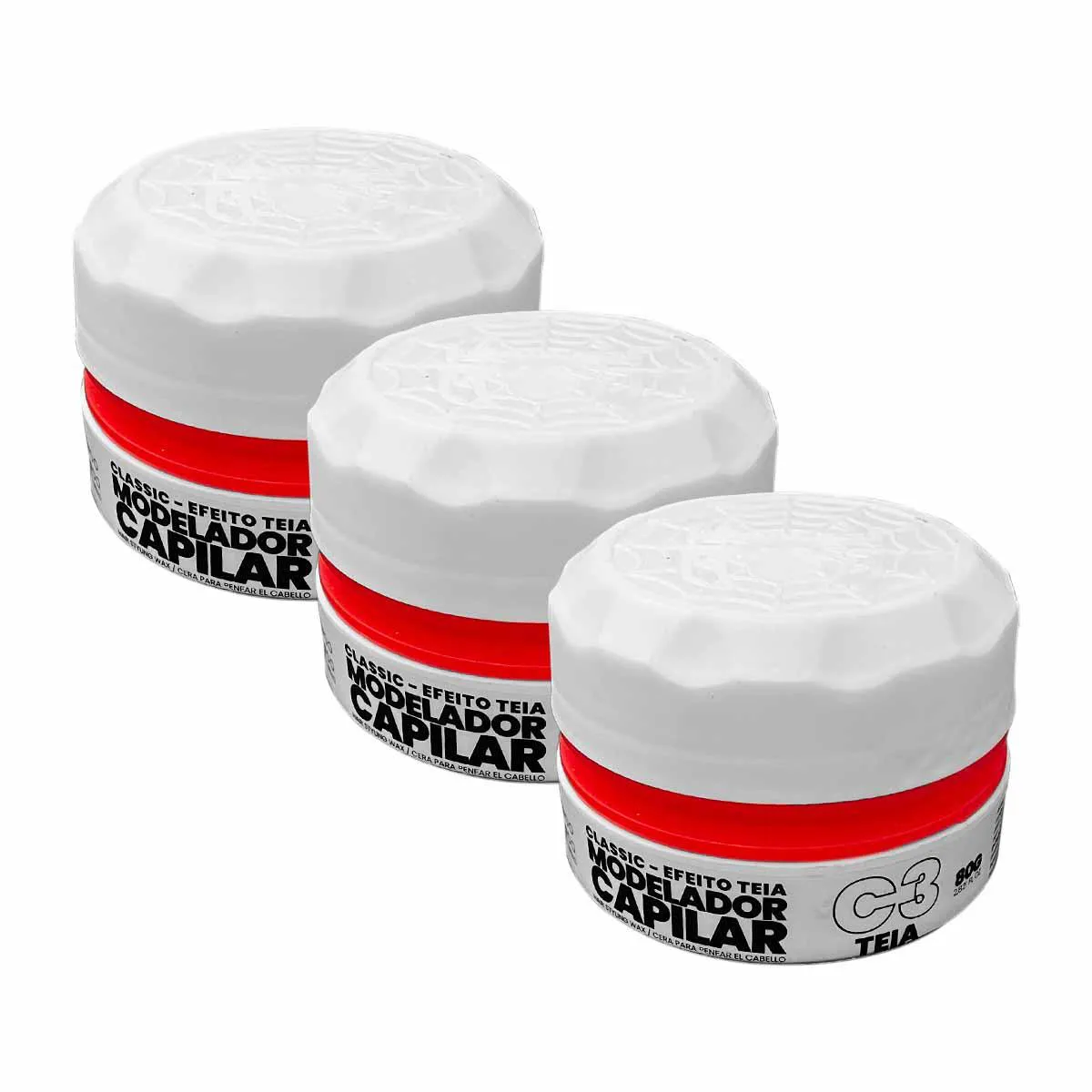 KIT 3X PASTA PARA CABELO TEIA CLASSIC C3 80G ALFA LOOK`S