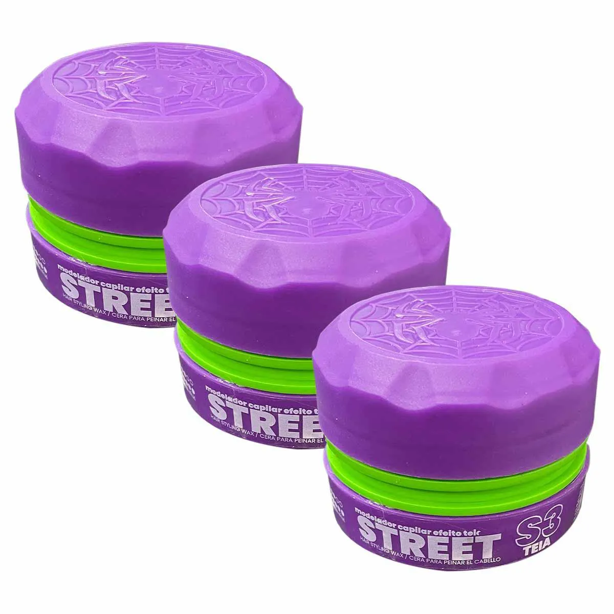 KIT 3X PASTA PARA CABELO TEIA STREET S3 80G ALFA LOOK`S